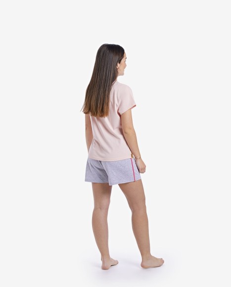 Pijama mujer corto rosa Casual