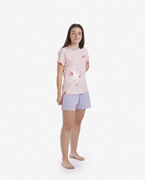 Pijama mujer corto rosa Casual