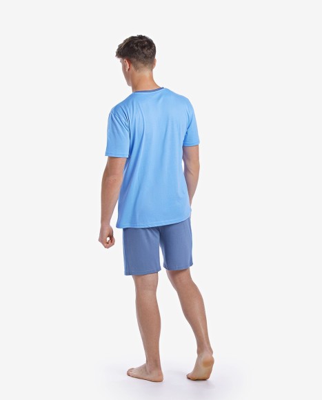 Pijama hombre corto azul Casual