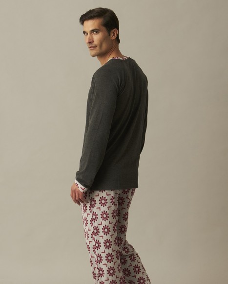 Pijama hombre punto suave Fall Pijama hombre punto suave Fall