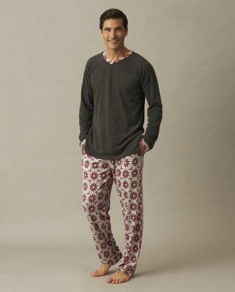 Pijama hombre punto suave Fall Pijama hombre punto suave Fall