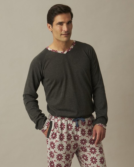 Pijama hombre punto suave Fall Pijama hombre punto suave Fall
