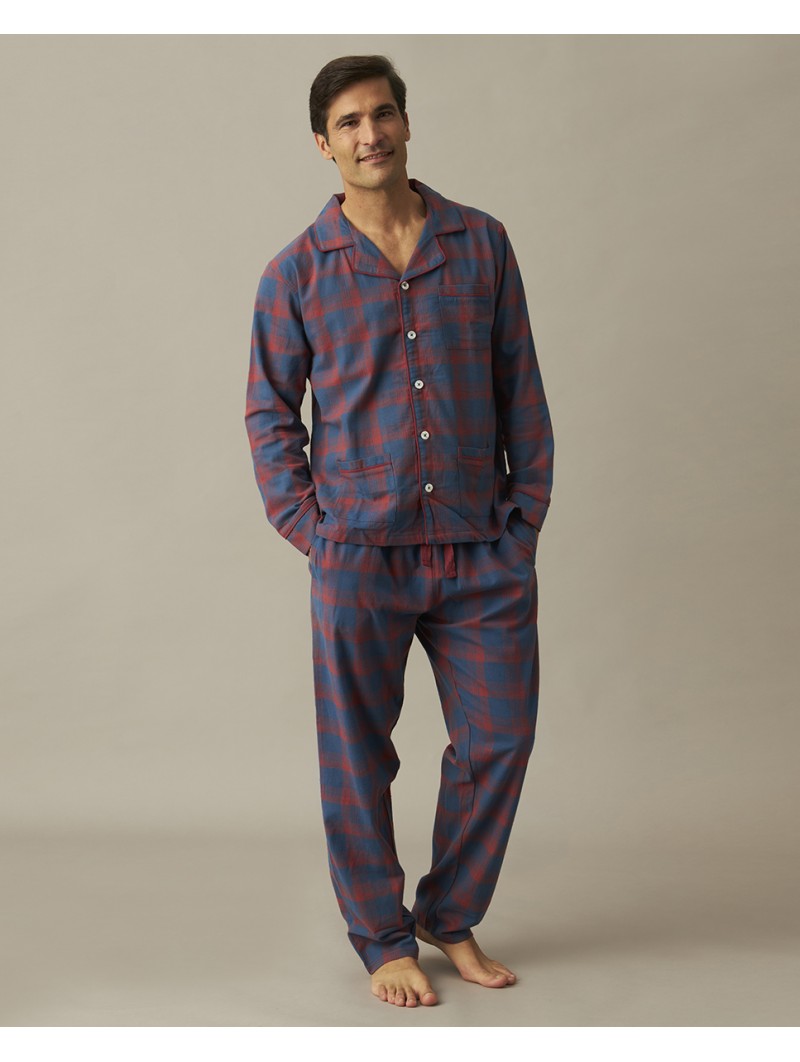 Pijama algodón cuadros